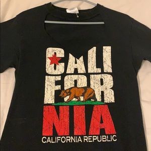 California cut out t shirt